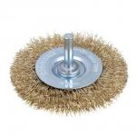 ЕРМАК PROFI Щетка дисковая для дрели, витая латунированная стальная проволока 0,3мм, 75мм