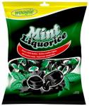 Карамель леденцовая Woogie mint licorice с мятным вкусом и лакричной начинкой 170 гр