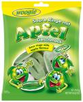 Жевательные конфеты со вкусом яблока "Кислые кольца" Woogie Foam-sugar gummi apple rings sour 250 гр