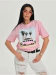 Футболка "Пальма" розовый женская