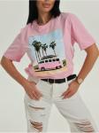 Футболка "Пальма" розовый женская