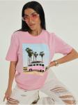 Футболка "Пальма" розовый женская