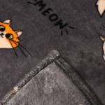 Плед Festeval Red Cat 150х200см, серый, микрофибра 190г/м, пэ100%