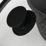 Крышка Magistro, d=24 см, со сливом, с силиконовым ободком и ручкой, жаропрочное стекло