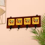 Вешалка «Караван», верблюды, 22?4?12 см, 4 крючка, дерево, МИКС