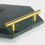 Поднос Magistro Marble, 25?29 см, мрамор, цвет изумрудный