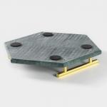 Поднос Magistro Marble, 25?29 см, мрамор, цвет изумрудный