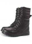 05-9002 BLACK Ботинки зимние мужские (натуральная кожа, искусственный мех)