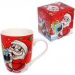 Кружка керамическая 350мл Новогодние чудеса в подарочной коробке, микс рисунков