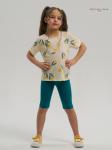 Костюм Актив желтые тюльпаны-изумруд