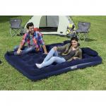 BESTWAY Матрас надувной FLOCKED AIR, в комплекте 2 подушки и насос, 203x152x22см, до 300кг, 67374