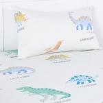 Постельное бельё "Крошка Я" Динозаврики 112*143 см, 60*120+20 см, 40*60 см, бязь 125 г/м2, хл 100%