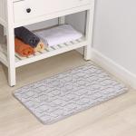 Коврик для ванной светящийся в темноте Доляна «Светящиеся фигуры», 50?80 см, серый