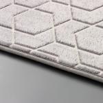 Коврик для ванной светящийся в темноте Доляна «Светящиеся фигуры», 50?80 см, серый