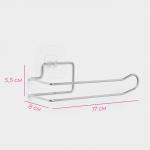 Держатель для туалетной бумаги Доляна, 17?8 см, на липучке