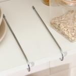 Держатель для кружек подвесной Доляна, на 8 предметов, 27.5?20?7.5 см, на толщину полки 3.5 см, хромированный