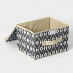 Короб для хранения с крышкой Доляна «Ромбы», 26?20?17 см, серый