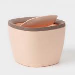 Мусорное ведро настольное Доляна «Сантор», пластик, 2.5 л, 16.5?16?12.5 см, бежевое