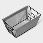 Корзина для хранения LaDom, 25?15?12 см, серая