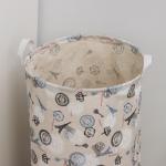 Корзина для белья Доляна «Париж», текстильная, 35?35?60 см