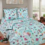 *КПБ 'ДайПоспать' 1,5 спальный с 2-мя наволочками 70х70, бязь, 100 % хлопок, пл. 125 гр./кв.м., 'Мечта' Пододеяльник 147*217, простыня 150*220, наволочка 70*70 (2 шт.)