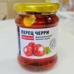 Перчик черри красный, фаршированный сыром, ст.банка, 250г