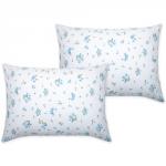 *Набор наволочек 50х70 'Традиция', поплин, 100% хлопок, пл. 118 гр./кв. м., 'Мильфлёр (голубой) ВБ'
