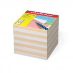 Бумага для заметок ErichKrause, 90x90x90 мм, 2 цвета: белый, персиковый