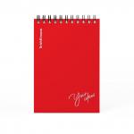 Блокнот с пластиковой обложкой на спирали ErichKrause Words, красный, A6, 80 листов, клетка
