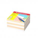 Бумага для заметок ErichKrause, 90x90x50 мм, 2 цвета: белый, персиковый