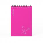 Блокнот с пластиковой обложкой на спирали ErichKrause Silhouette, розовый, A6, 80 листов, клетка