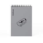 Блокнот с пластиковой обложкой на спирали ErichKrause Life Style, серебристый, A6, 80 листов, клетка