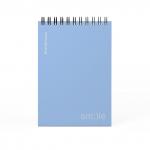 Блокнот с пластиковой обложкой на спирали ErichKrause Symbol, голубой, A6, 80 листов, клетка