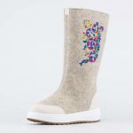 бежевый сапоги женская Войлок