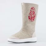 бежевый сапожки женская Войлок