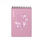 Блокнот с пластиковой обложкой на спирали ErichKrause Floral Soul, А6, 80 листов, клетка
