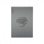 Блокнот с пластиковой обложкой на спирали ErichKrause Life Style, серебристый, A5, 80 листов, клетка