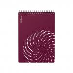 Блокнот с пластиковой обложкой на спирали ErichKrause Marsalа, красный, А5,  80 листов, клетка