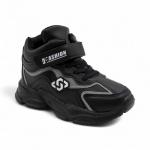 Высокие подростковые кроссовки А8982-21 черные