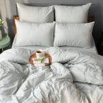 *КПБ 'Традиция', 2,0 спальный с простыней на резинке, поплин, 100% хлопок, пл. 110 гр./кв.м 'Минерал ВБ' Пододеяльник 177х217; простыня на резинке 160х200х25, наволочка 50х70 - 2шт.