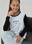 Лонгслив "Корея" Детский Чер-Бел
