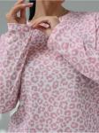 Лонгслив "Леопард" Розовый