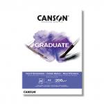 "Canson" Альбом для смешанных техник "Graduate Mix Media" 200 г/м2 A5 14.8 х 21 см склейка с одной стороны 20 л.
