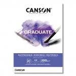 "Canson" Альбом для смешанных техник "Graduate Mix Media" 200 г/м2 A4 21 х 29.7 см склейка с одной стороны 20 л.