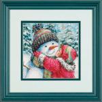 Набор для вышивания "DIMENSIONS" 70-08833   "Поцелуй для снеговика"