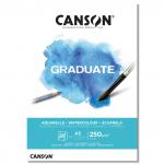 "Canson" Альбом для акварели "Graduate" 100\% целлюлоза 250 г/м2 A3 29.7 х 42 см склейка с одной стороны 20 л.