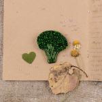 "Klart" набор для вышивания 10-003 "Брошь. Брокколи"