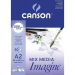 "Canson" Альбом для графики Imagine 200 г/м2 A2 42 х 59.4 см склейка с одной стороны 50 л.
