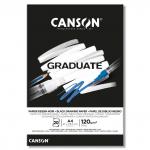 "Canson" Альбом для смешанных техник "Graduate" 120 г/м2 A4 21 х 27.9 см склейка с одной стороны 20 л.