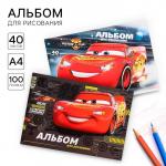 Альбом для рисования 40 листов, 2 штуки, «Тачки»